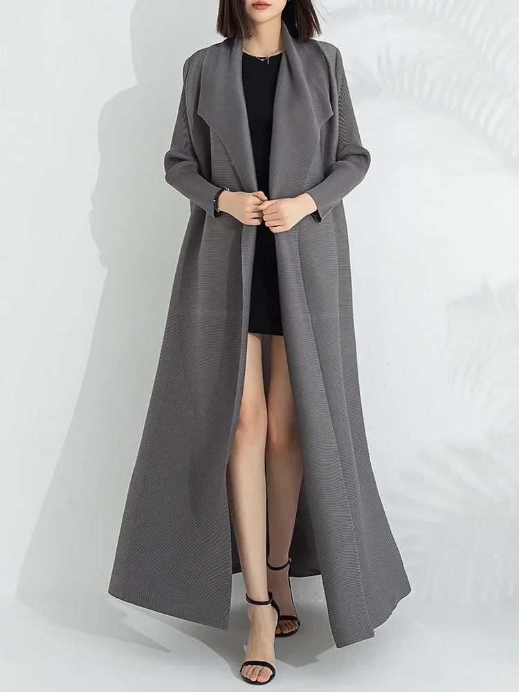 Anaelle | A-Line Wrap Maxi Dress with Long Sleeves for Women