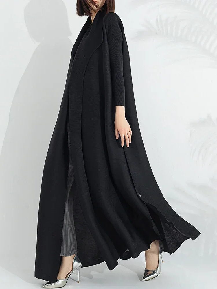 Anaelle | A-Line Wrap Maxi Dress with Long Sleeves for Women