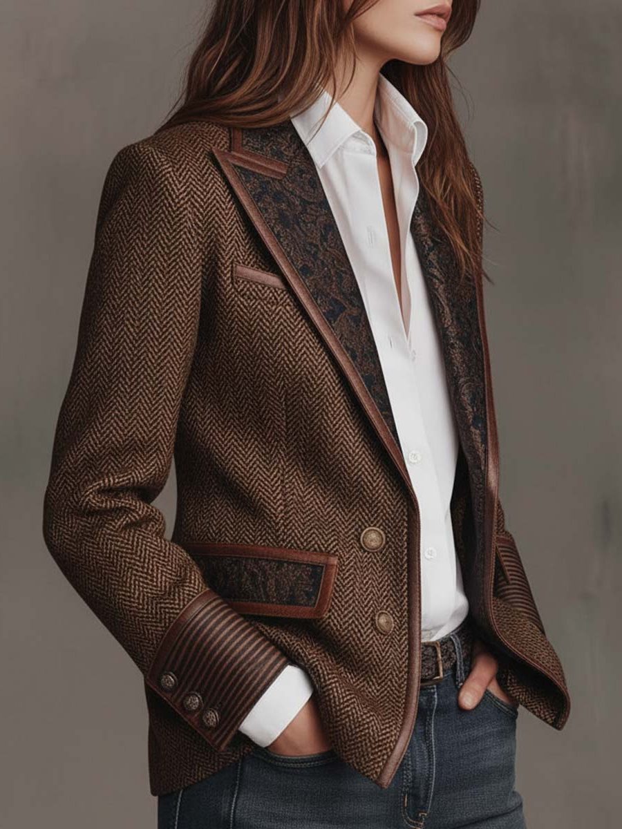 Ardith | Structured Wool Blazer with Lapel Collar for Women