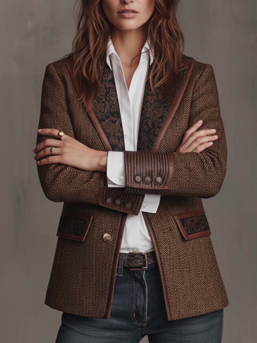 Ardith | Structured Wool Blazer with Lapel Collar for Women