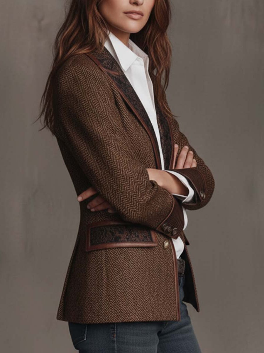 Ardith | Structured Wool Blazer with Lapel Collar for Women