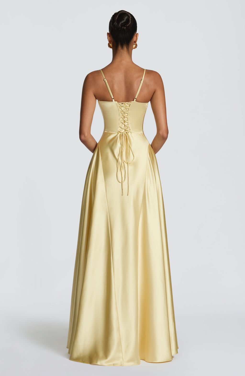 Elara | Women's Evening Satin Cupped Maxi Dress