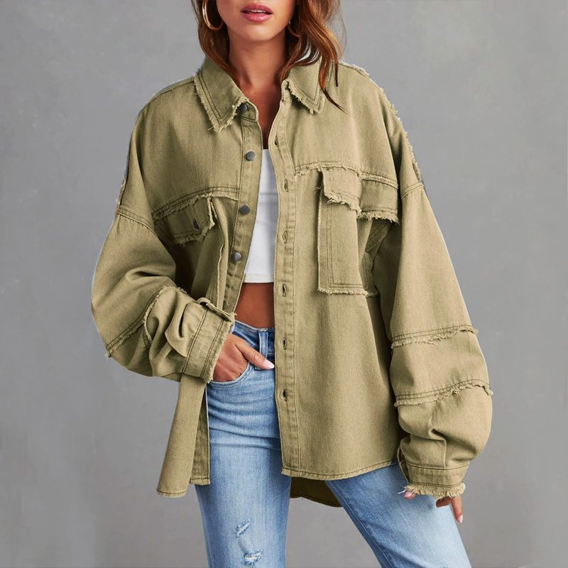 Atlanta | Oversized Button-Down Denim Jacket for Women