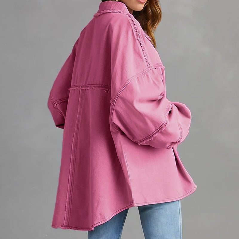 Atlanta | Oversized Button-Down Denim Jacket for Women