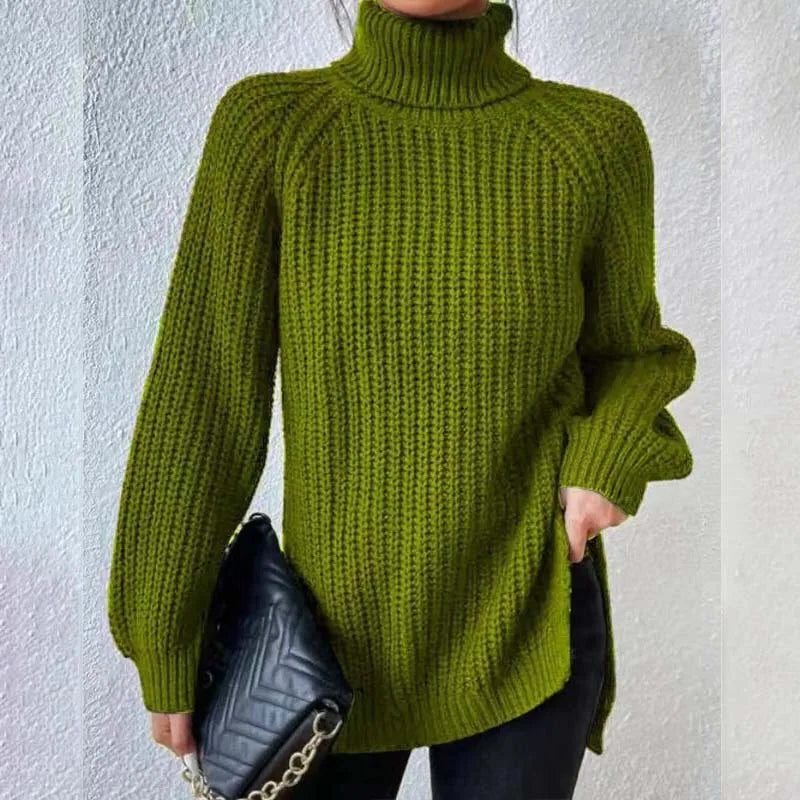 Avery | Ribbed Knit Turtleneck Sweater for Women
