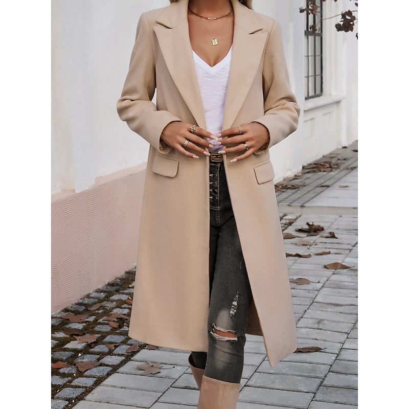 Aviva | Wool Long Coat for Women