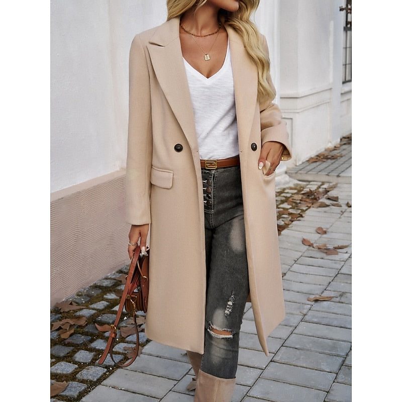 Aviva | Wool Long Coat for Women