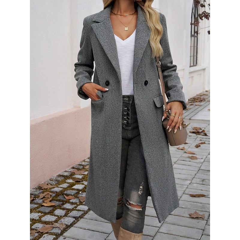 Aviva | Wool Long Coat for Women