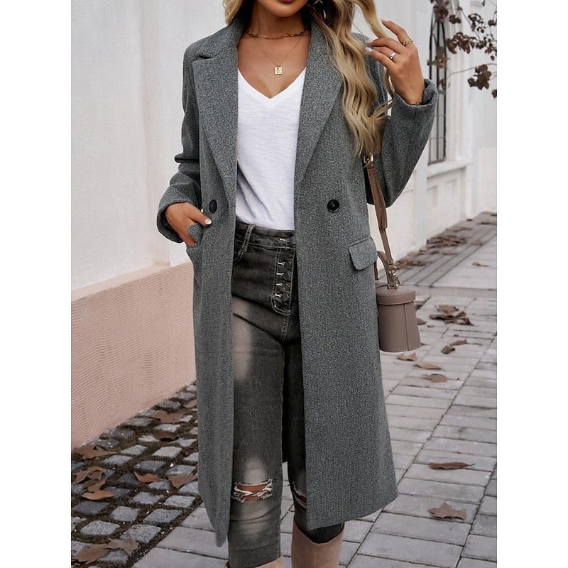 Aviva | Wool Long Coat for Women