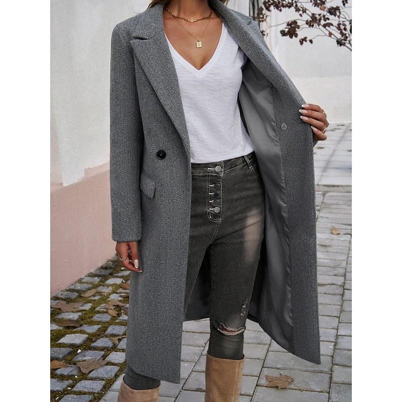 Aviva | Wool Long Coat for Women