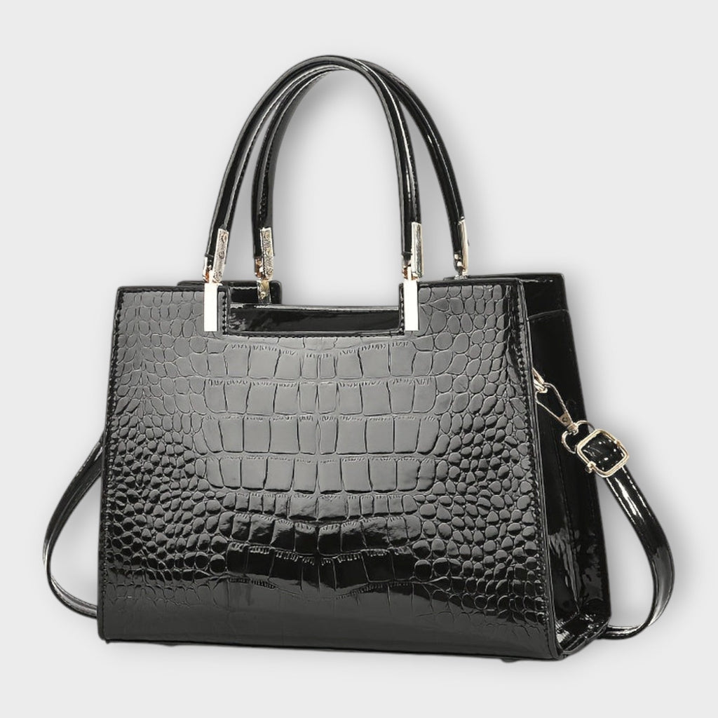 Veralie -  Shiny Crocodile Skin Pattern Handbag