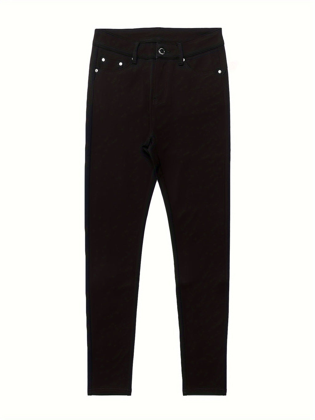 Women's High-Waist Skinny Jeans with Five-Pocket Design
