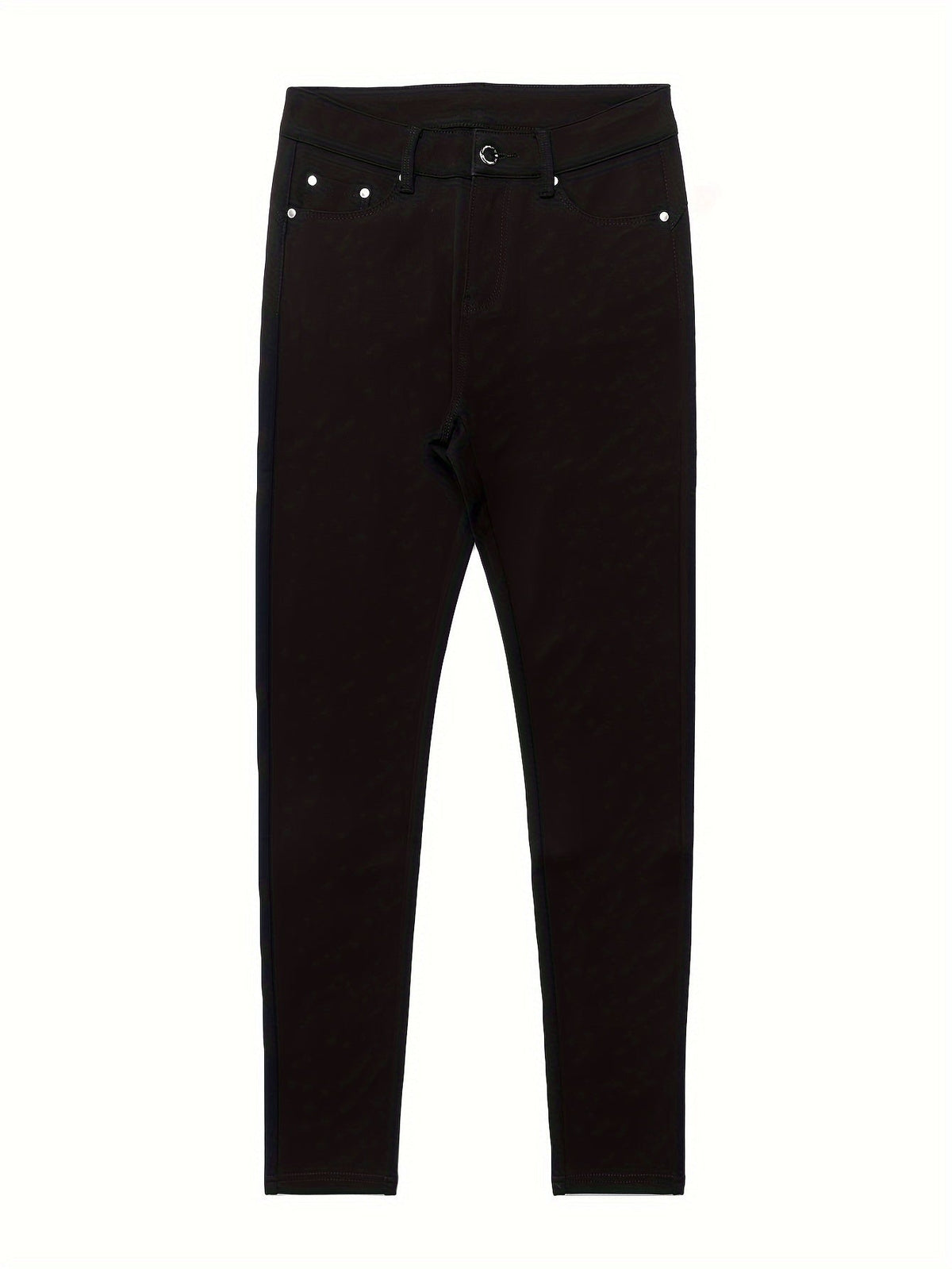 Women's High-Waist Skinny Jeans with Five-Pocket Design