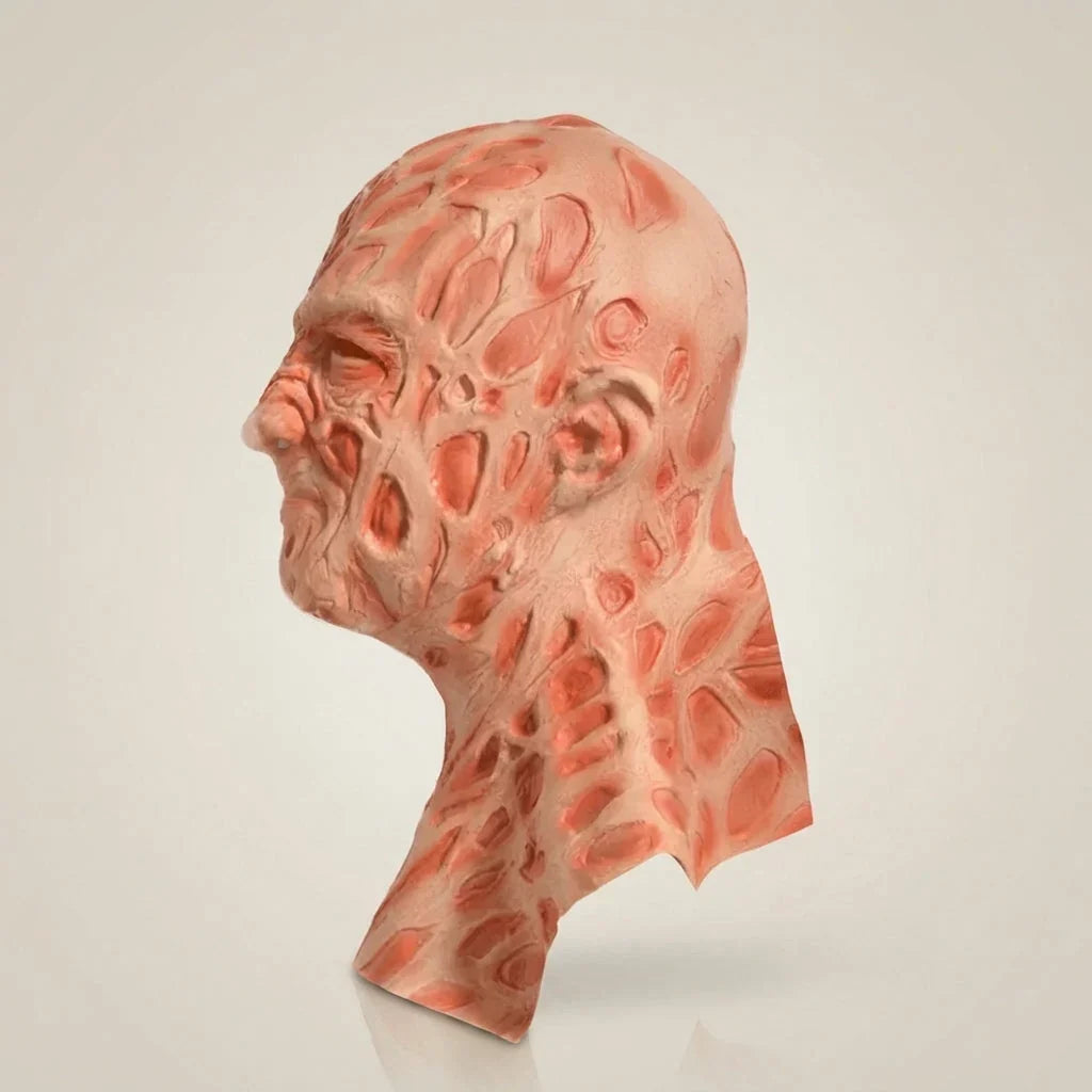 Halloween's Adult Horror Costume Mask | Scarred Design with Gloves