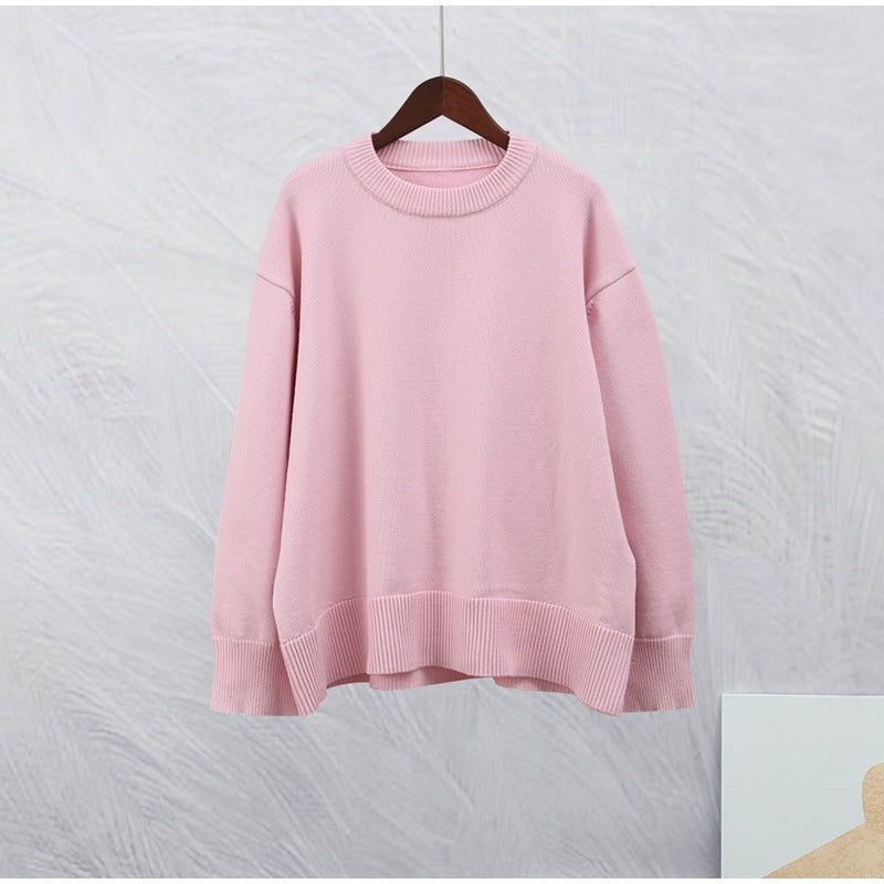 Women's Crew Neck Pullover Sweater Oversized Fit