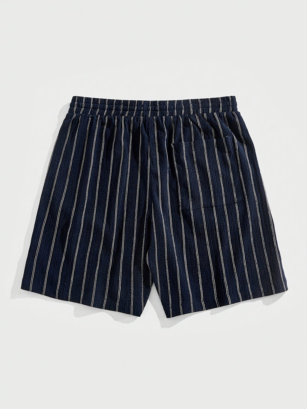 Montarello Men's Pinstripe Elasticated Drawstring Beach Shorts
