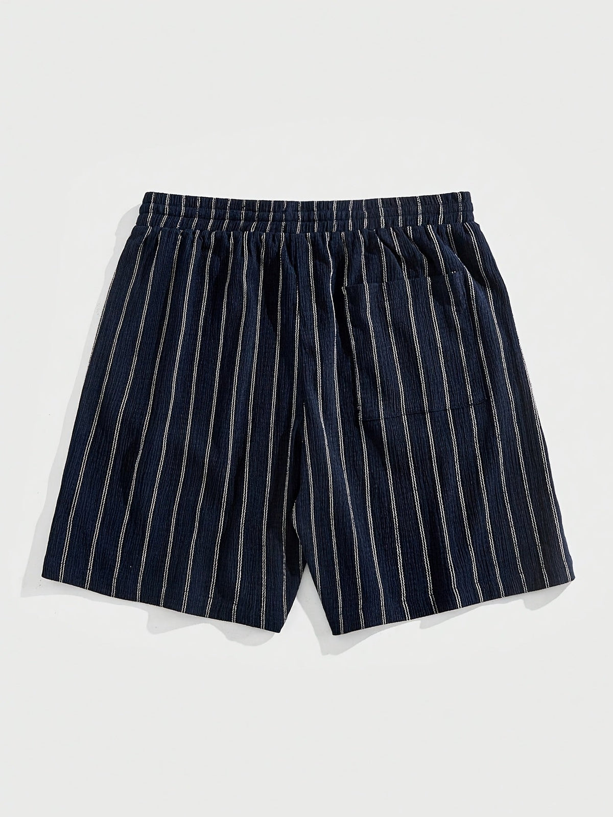 Montarello Men's Pinstripe Elasticated Drawstring Beach Shorts