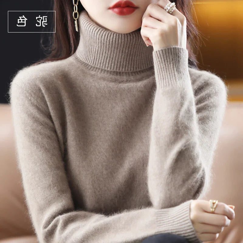 Beatrice | Ribbed Knit Sweater with Roll Neck for Women