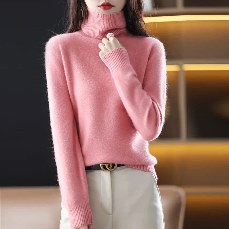 Beatrice | Ribbed Knit Sweater with Roll Neck for Women