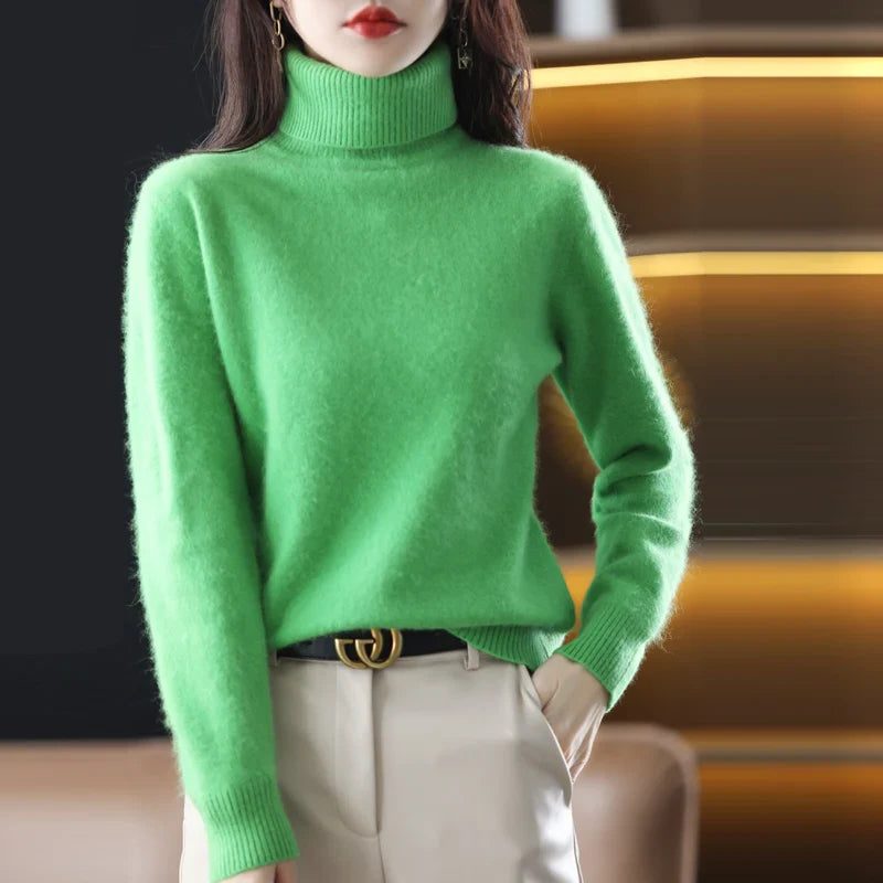 Beatrice | Ribbed Knit Sweater with Roll Neck for Women
