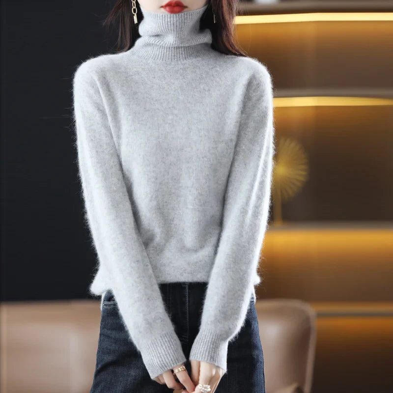 Beatrice | Ribbed Knit Sweater with Roll Neck for Women