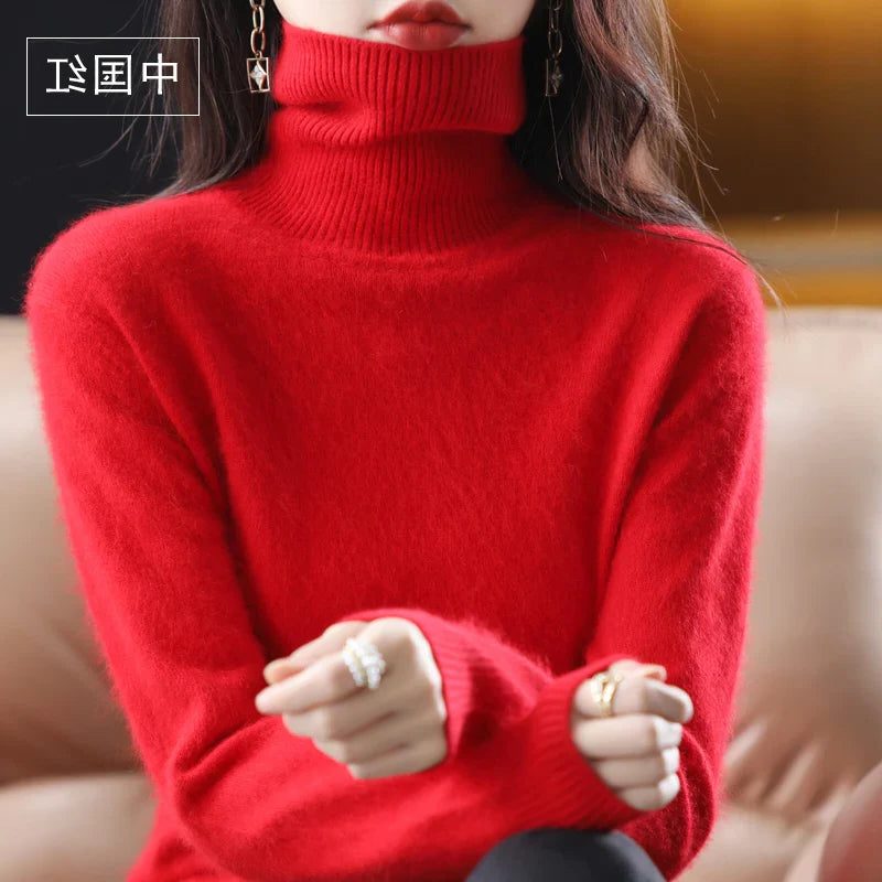 Beatrice | Ribbed Knit Sweater with Roll Neck for Women