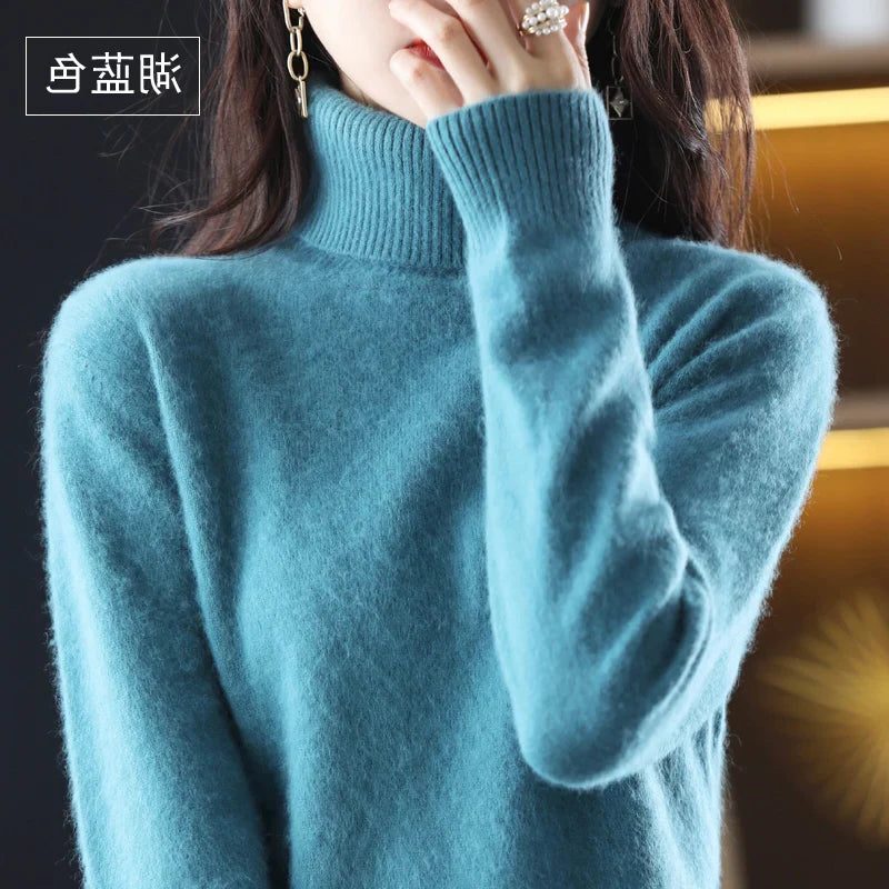 Beatrice | Ribbed Knit Sweater with Roll Neck for Women