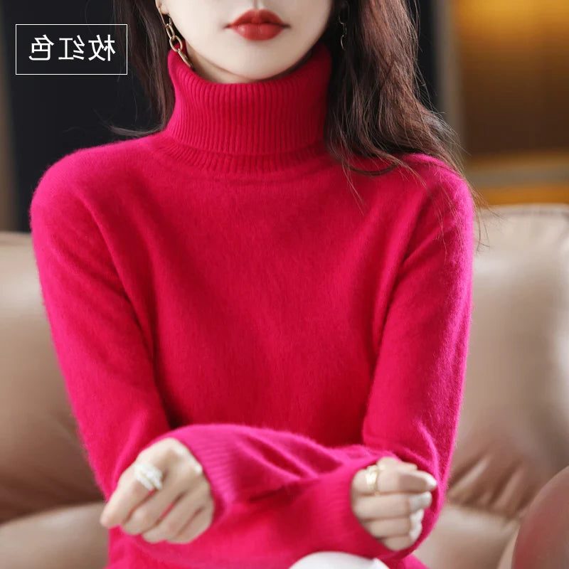 Beatrice | Ribbed Knit Sweater with Roll Neck for Women