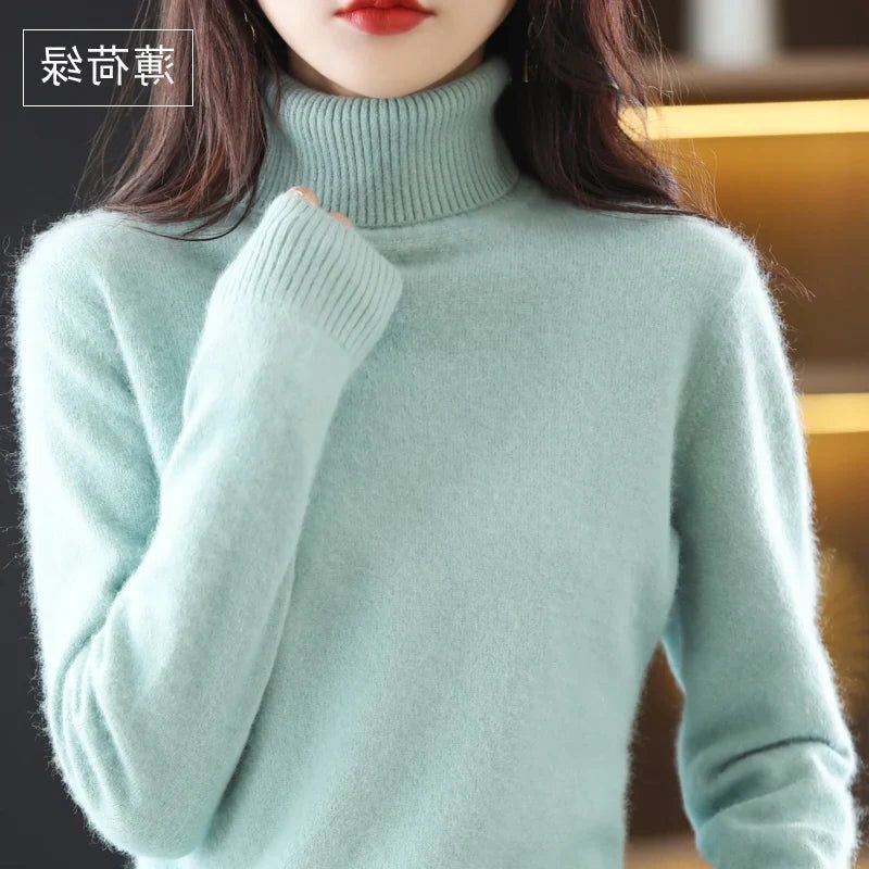 Beatrice | Ribbed Knit Sweater with Roll Neck for Women