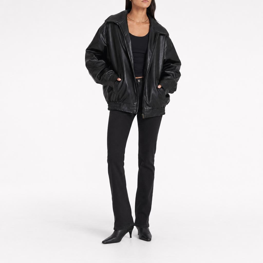 The Verona Leather Bomber Jacket