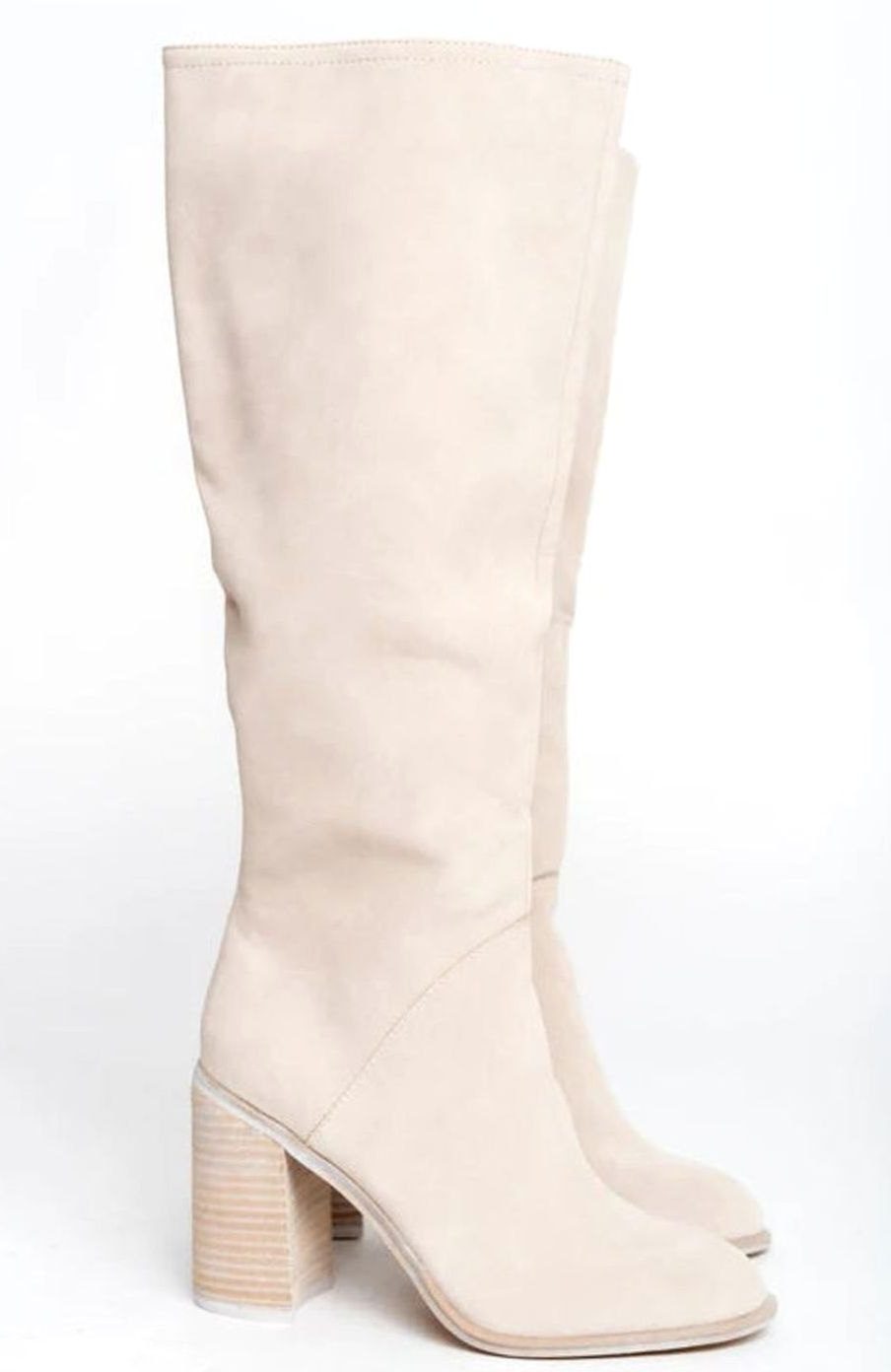 Laurel | Block Heel Knee-High Boots with Side Zip for Women