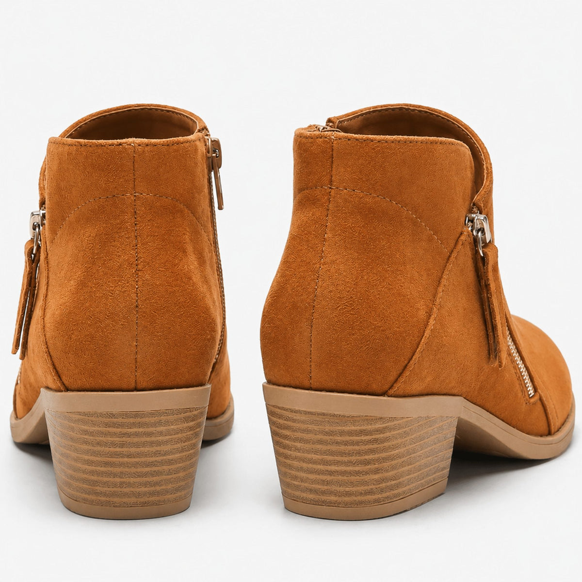 Salvia | Block Heel Ankle Boots with Side Zip for Women