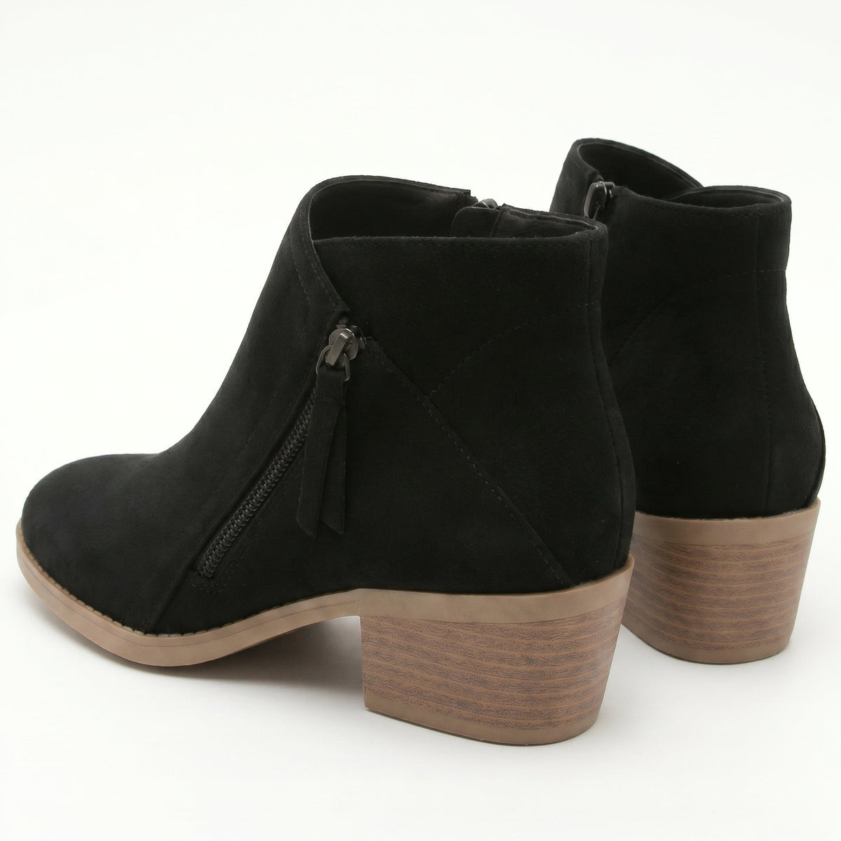 Salvia | Block Heel Ankle Boots with Side Zip for Women