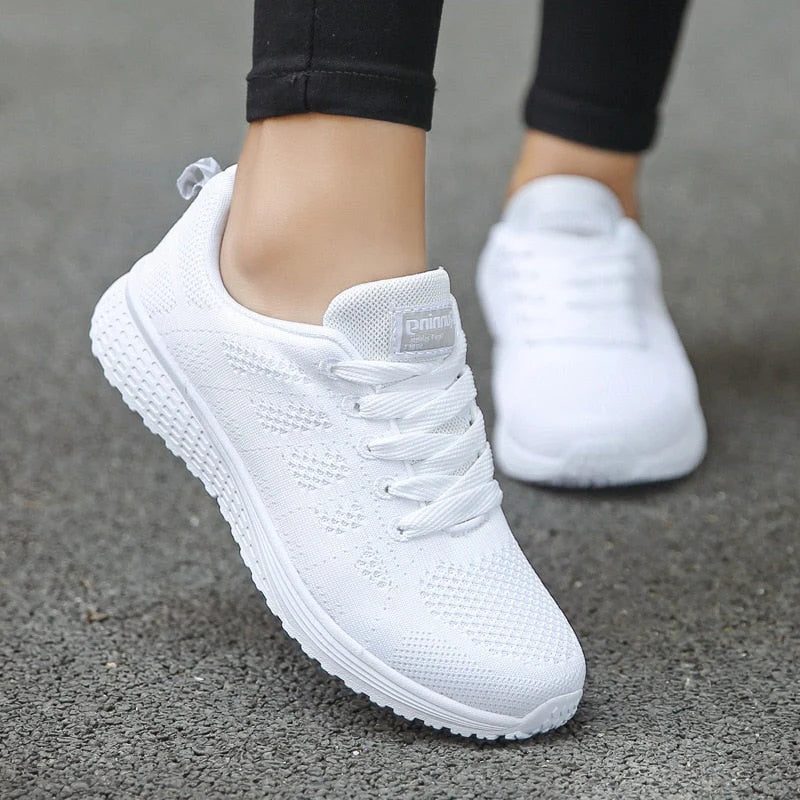 Brenna | Mesh Lace-Up Sneakers with Wide Toe Box for Women