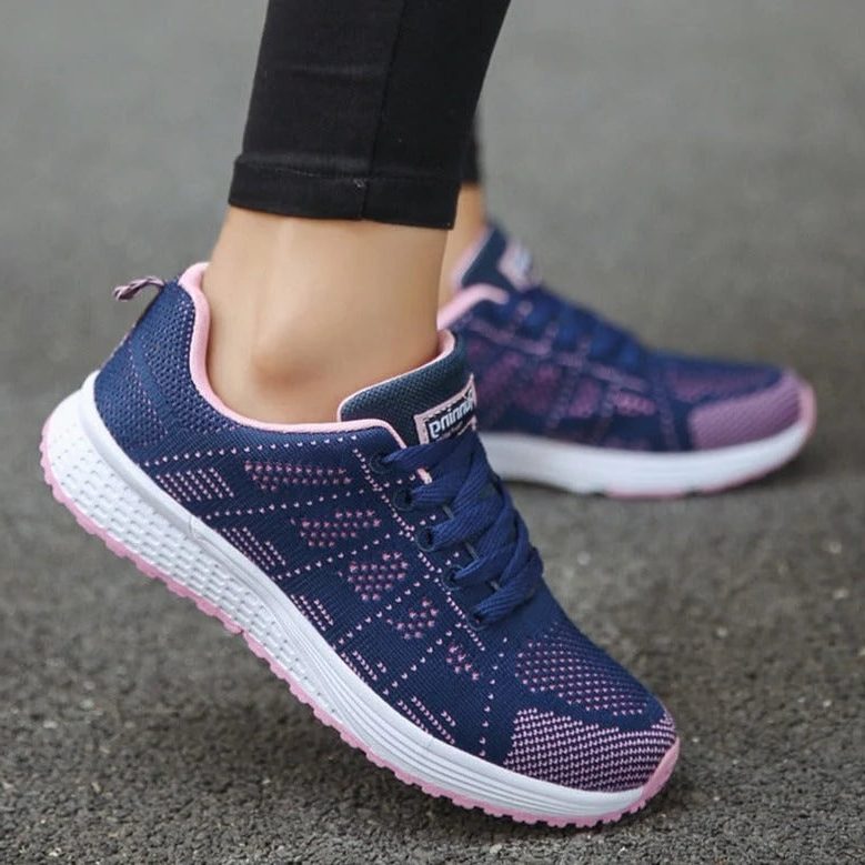 Brenna | Mesh Lace-Up Sneakers with Wide Toe Box for Women