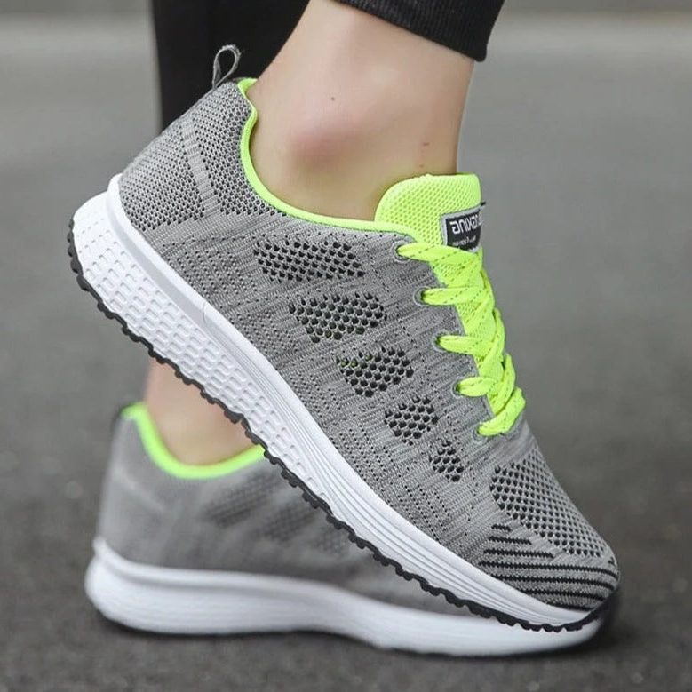 Brenna | Mesh Lace-Up Sneakers with Wide Toe Box for Women