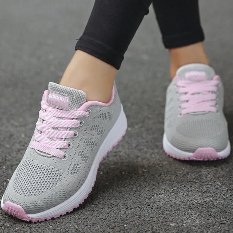 Brenna | Mesh Lace-Up Sneakers with Wide Toe Box for Women