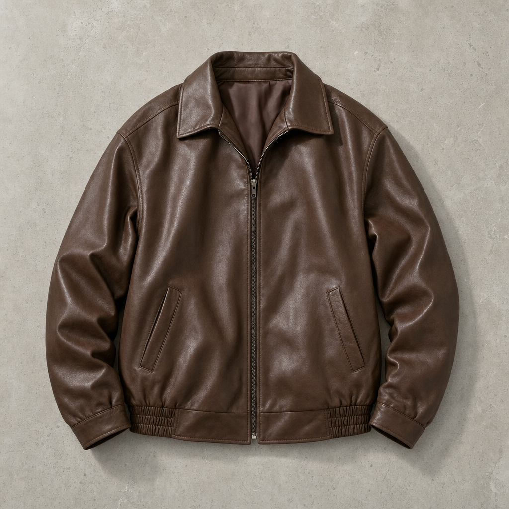 The Verona Leather Bomber Jacket