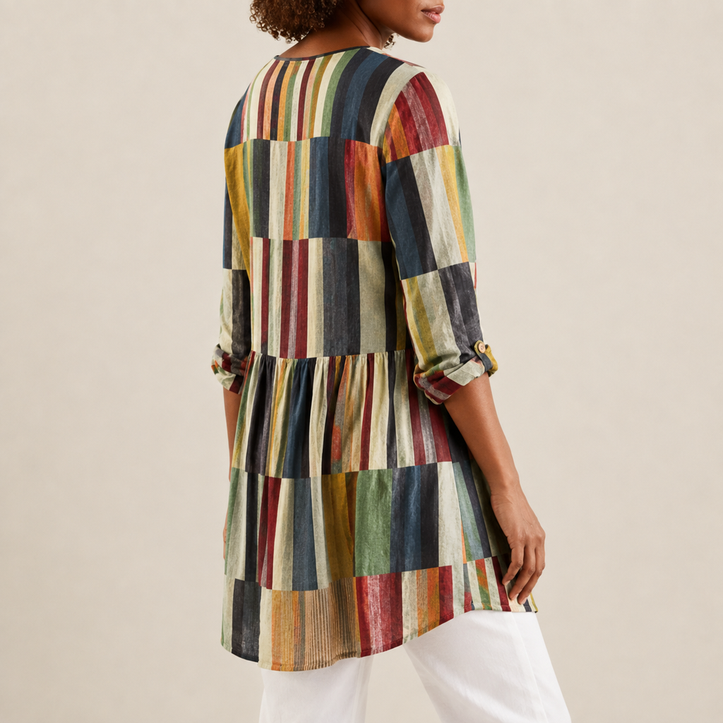 Calvi Striped Tunic Blouse