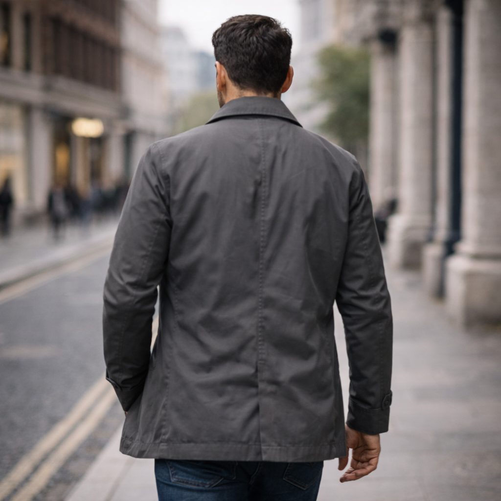 Button-Down Collar Coat for Men