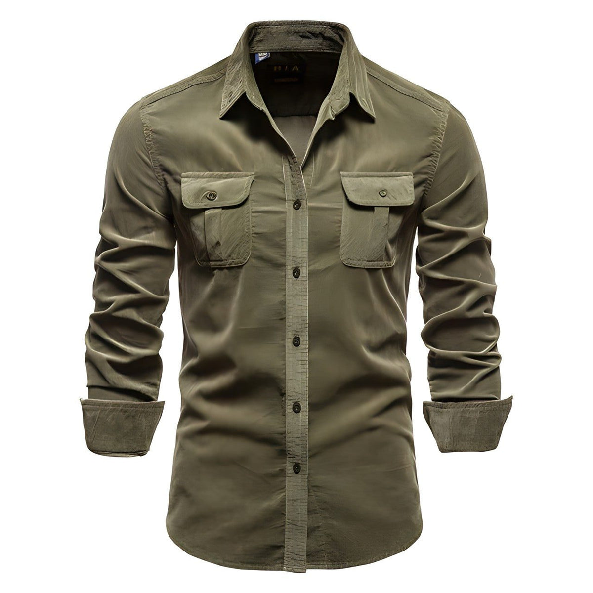 Button-Down Shirt with Chest Pockets for Men