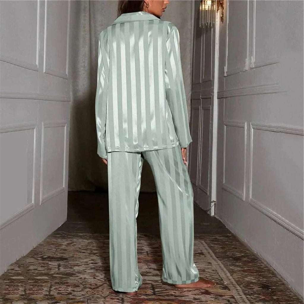 Aviva | Striped Button-Down Pajama Set for Women