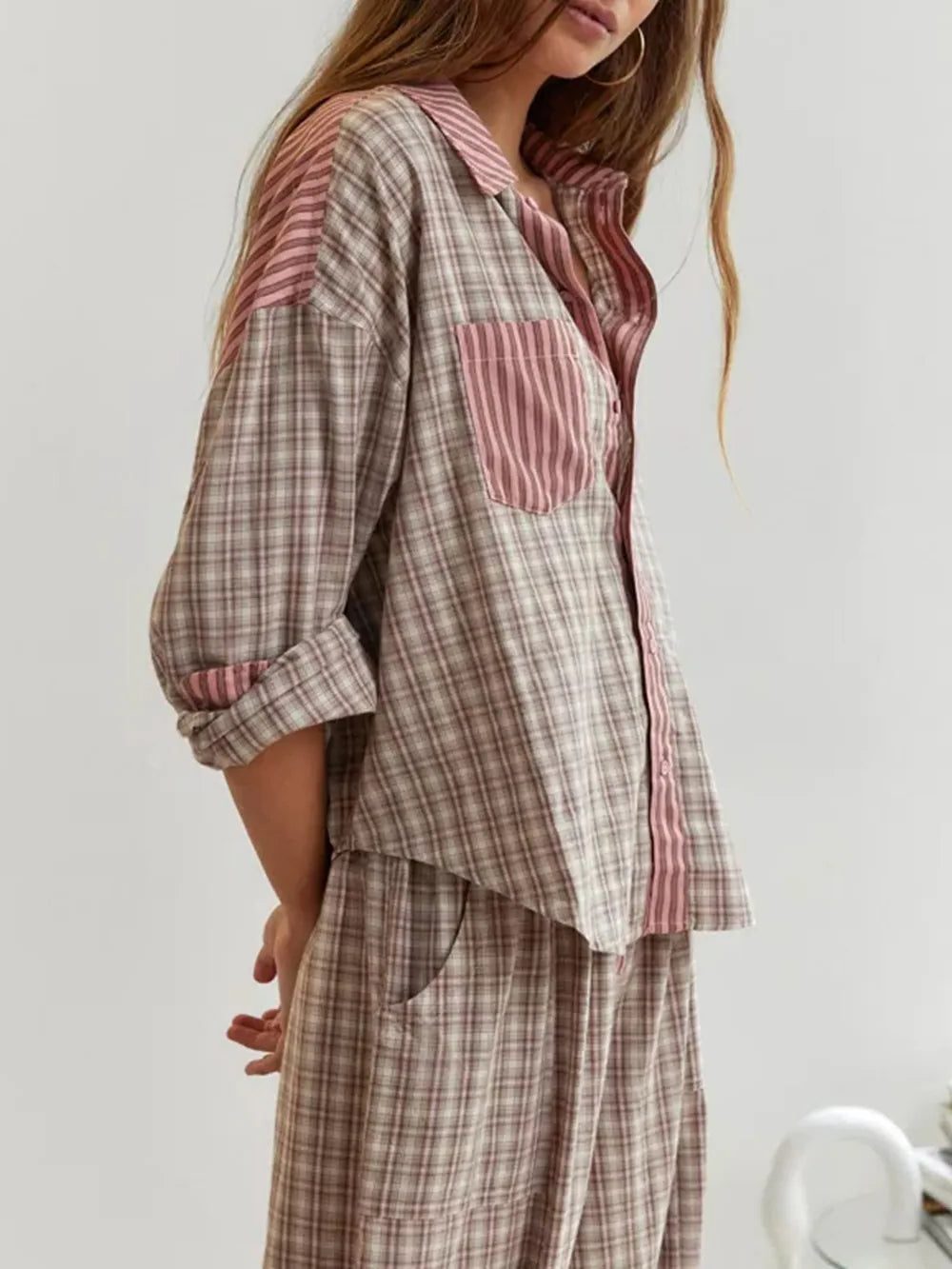 Tira | Striped Button-Down Pajama Set for Women