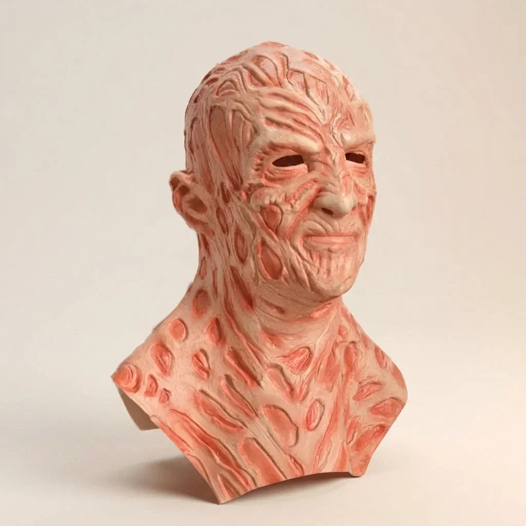 Halloween's Adult Horror Costume Mask | Scarred Design with Gloves