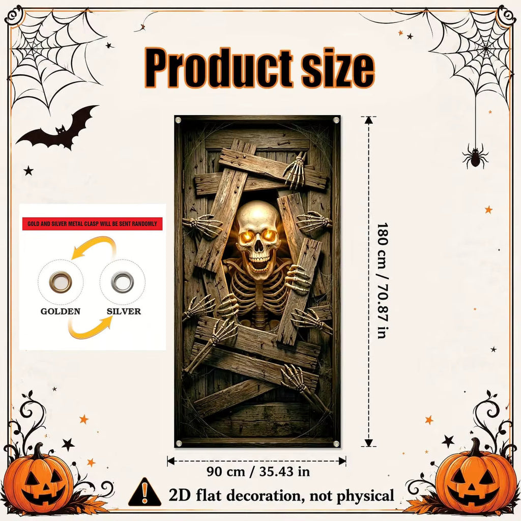 Halloween's Glowing Eyes Door Banner (90x180 cm)