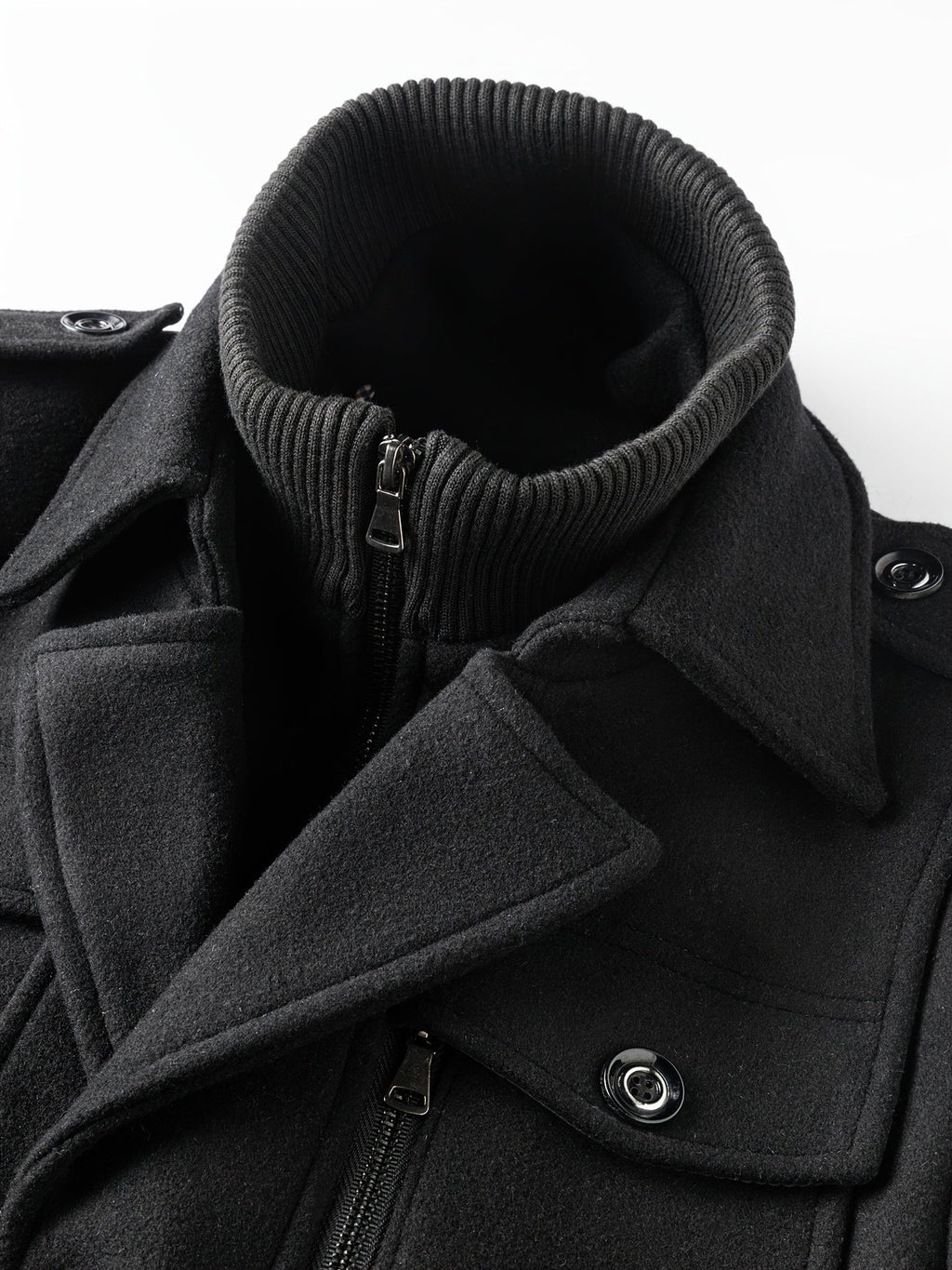 TWEED WOOL COAT FOR MEN