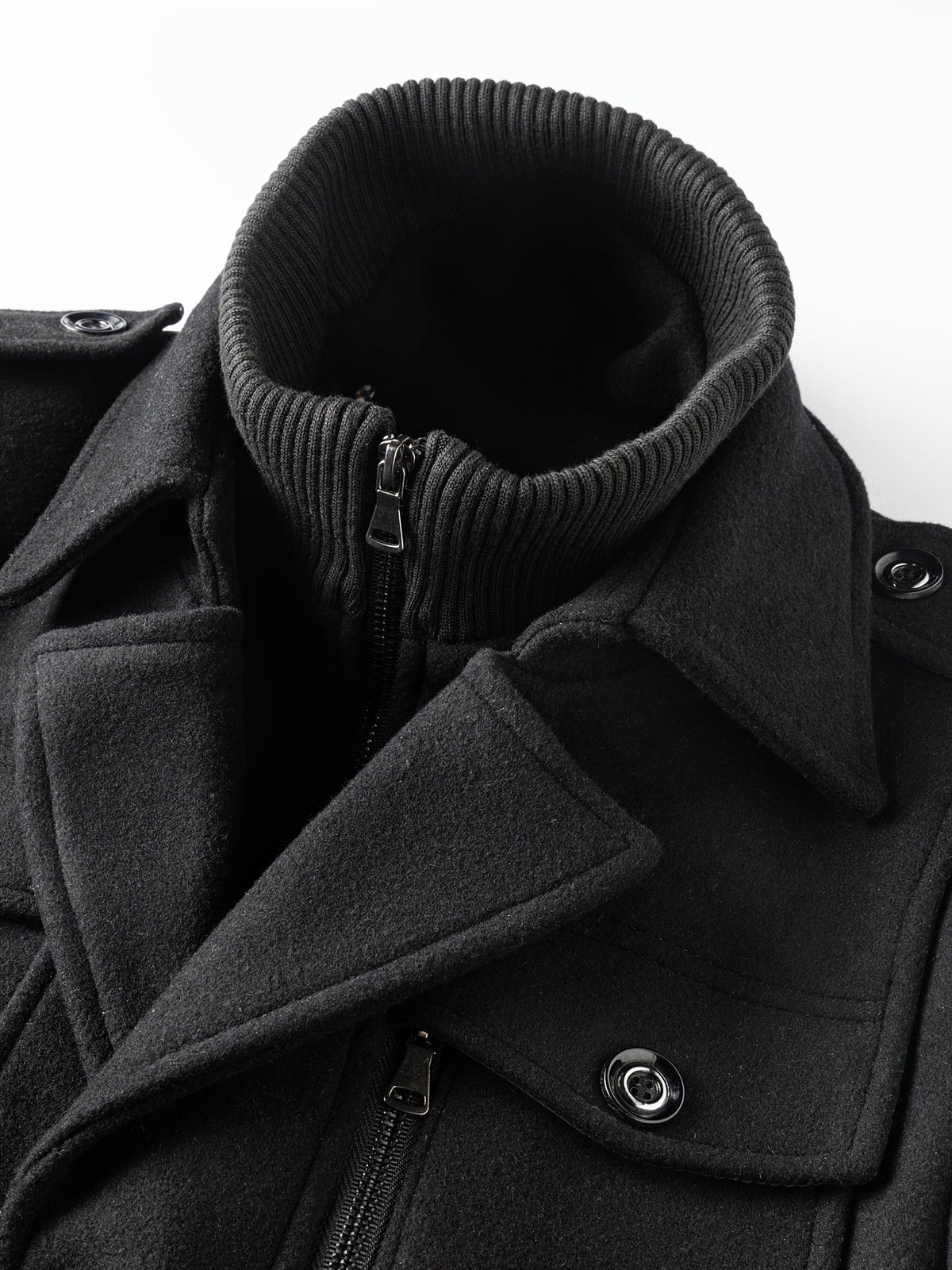 TWEED WOOL COAT FOR MEN