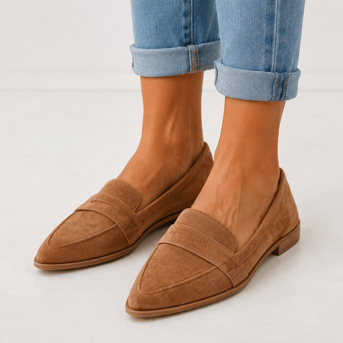 Siena Pointed-Toe Soft Suede Loafer
