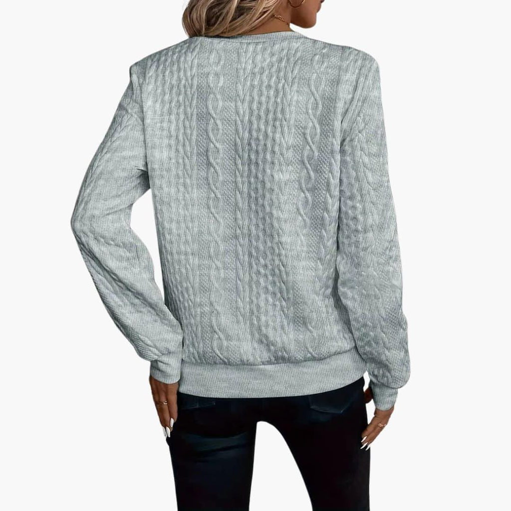 Esmée | Cable Knit Zip-Up Sweater for Women
