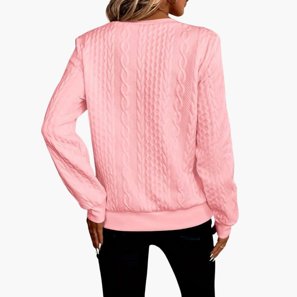 Esmée | Cable Knit Zip-Up Sweater for Women